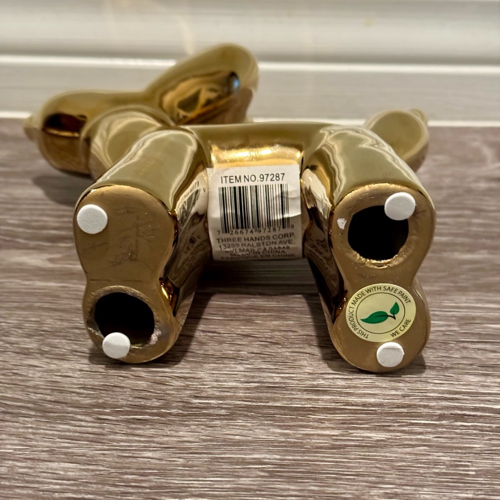 Three Hands Corp Gold Balloon Dog Desk/Shelf/Table Decoration NWT. - Picture 6 of 9